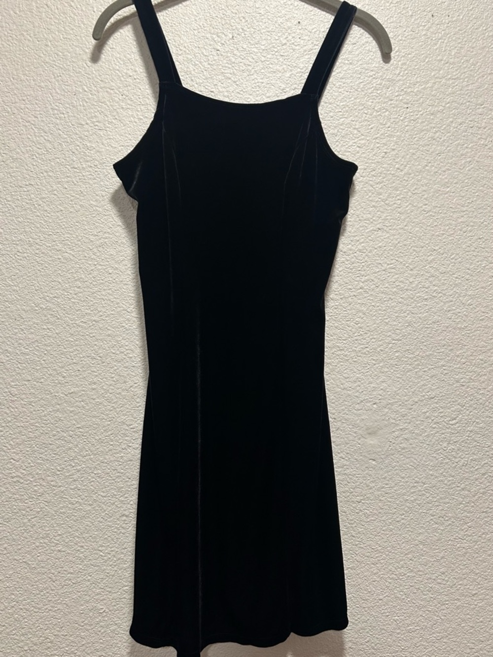 Classic Black Velvet Slip Dress